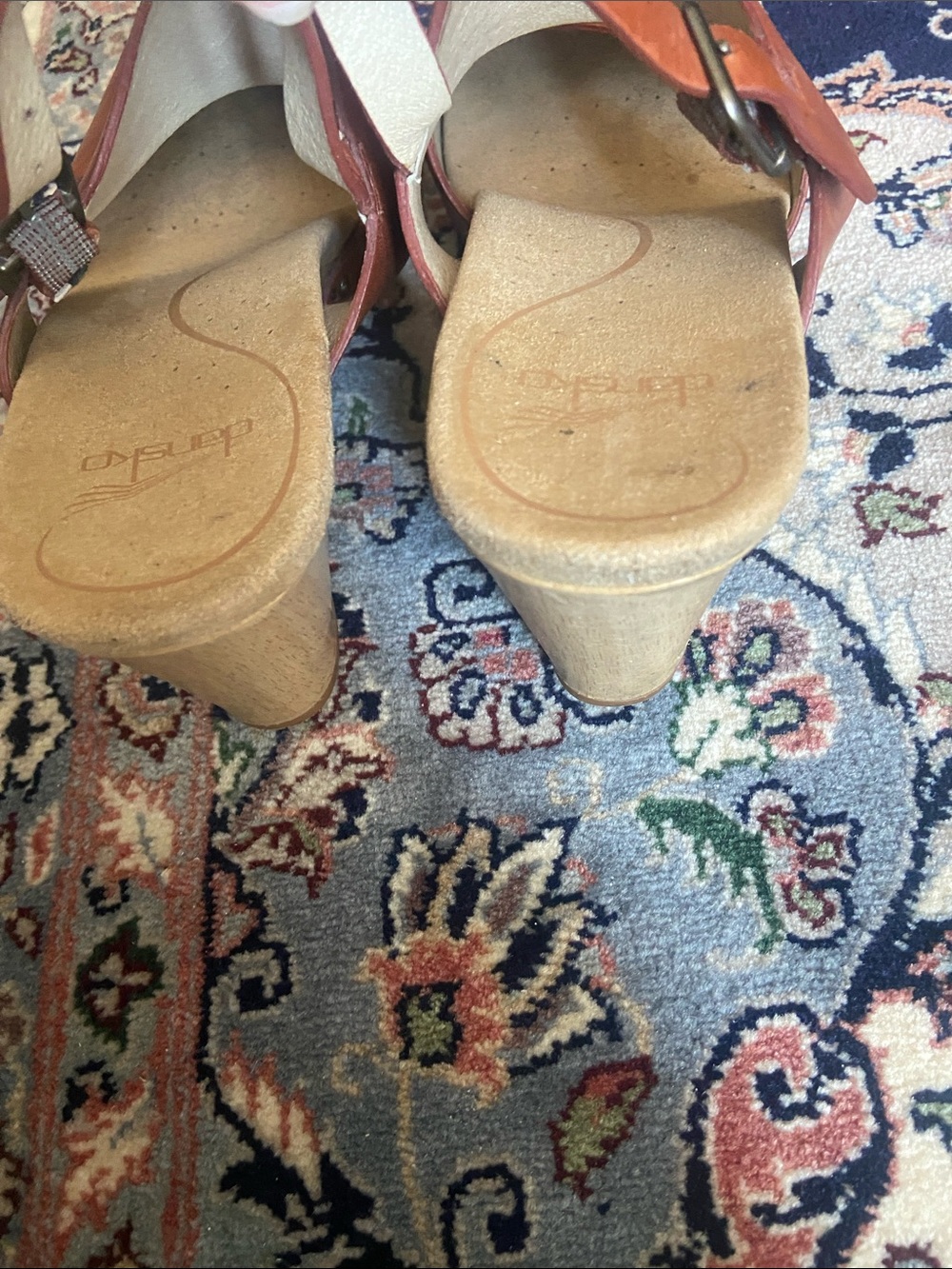 Dansko Thea  cognac brown chunky strapped clogs, 38 - Picture 10 of 13
